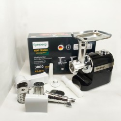 Мясорубка Rainberg RB-2270 с реверсом и насадками для шинковки и колбас 3800Вт Black