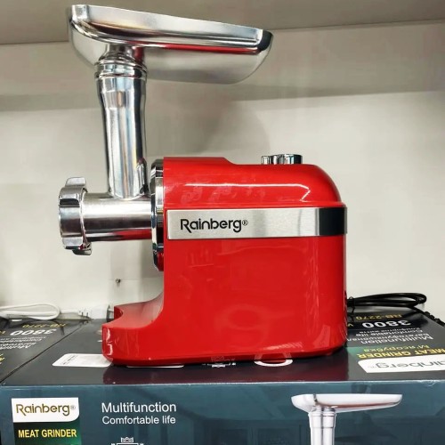 М'ясорубка Rainberg RB-2270 з реверсом та насадками для шатківниці та ковбас 3800W Red