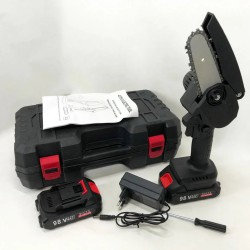 Мини пила 10см аккумуляторная с двумя аккумуляторами в кейсе, аккумуляторная минипила сучкорез