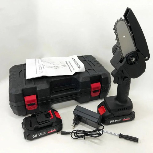 Мини пила 10см аккумуляторная с двумя аккумуляторами в кейсе, аккумуляторная минипила сучкорез