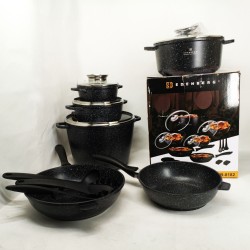 Набір кухонного посуду Edenberg EB-8182 з мармуровим антипригарним покриттям 17 предметів