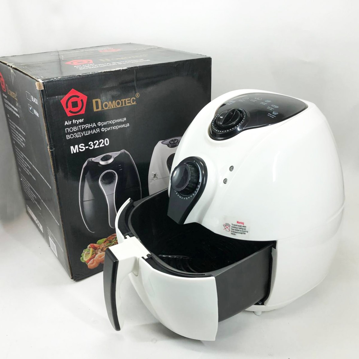 Аерофритюрниця Domotec MS-3220 4,5 л — готуйте без олії та зберігайте здоров'я! 🍟✨ (арт. 13006)