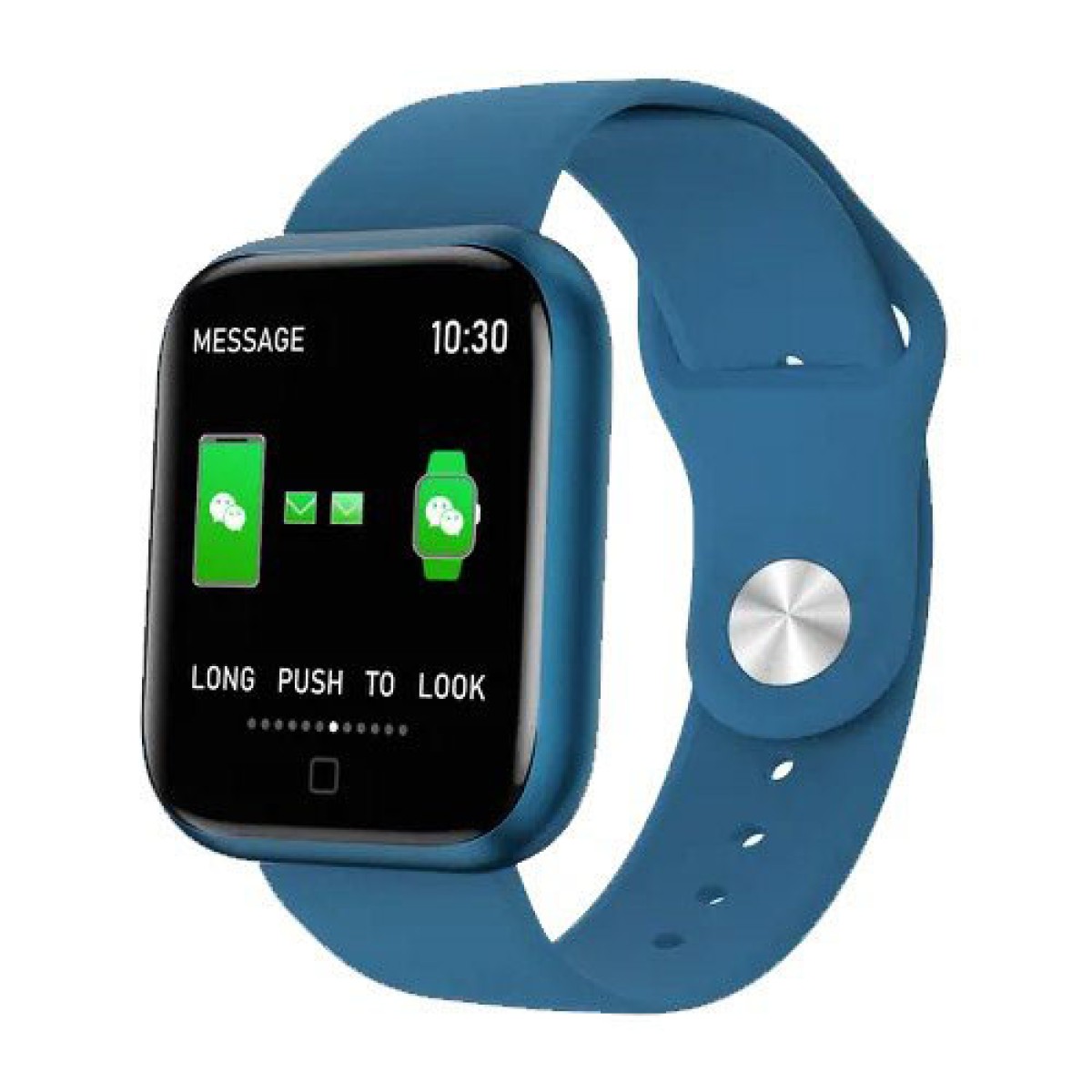 Smart Watch T80S, два браслета, температура тела, давление, оксиметр. Цвет: синий (арт. 11522)