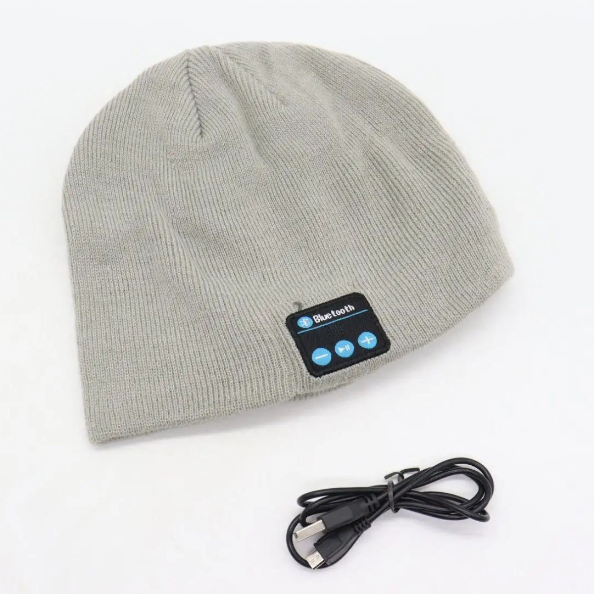 Портативная колонка ШАПКА с bluetooth наушниками SPS Hat BT True. Цвет: серый (арт. 14144)