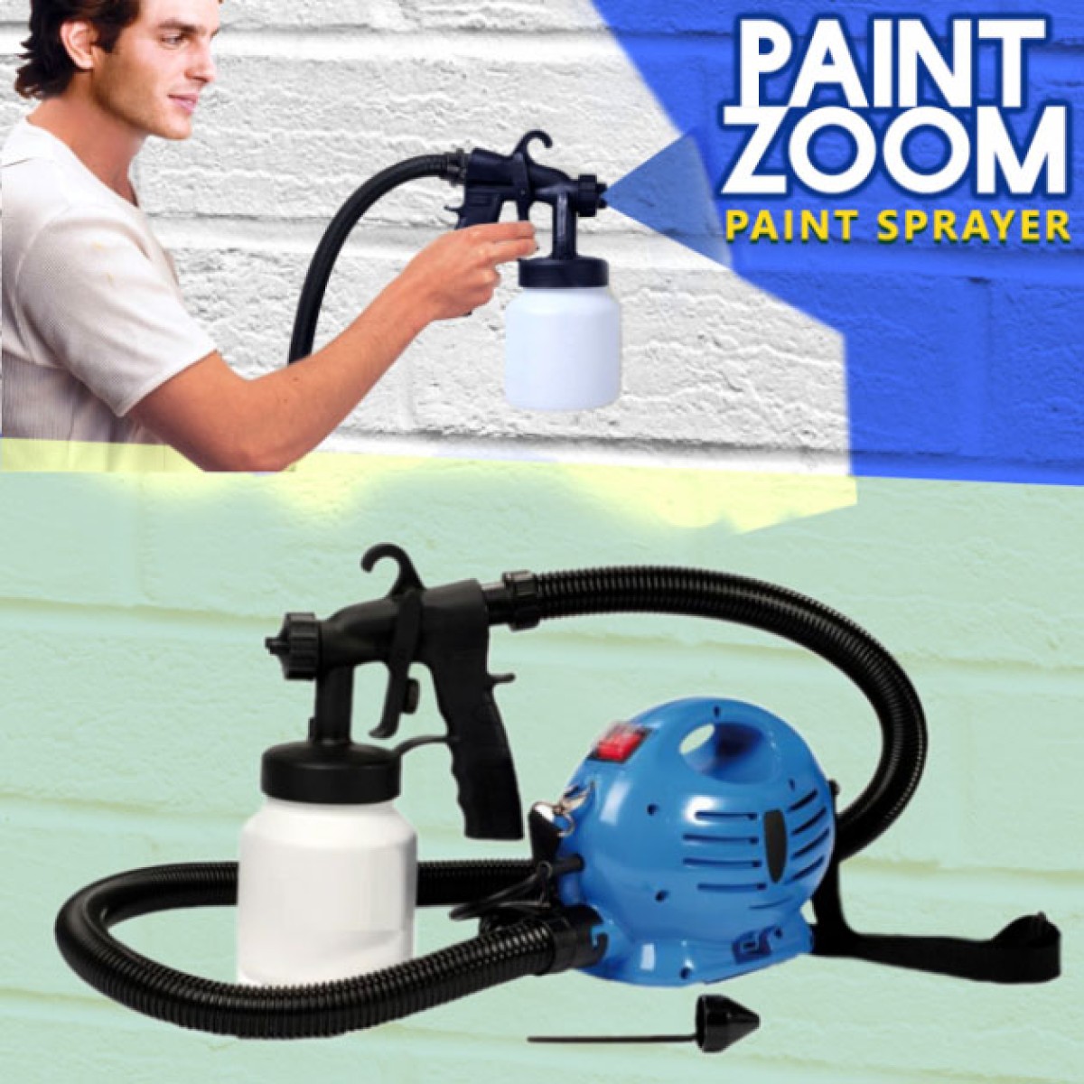 Фарборозпилювач пульверизатор PAINT ZOOM професійний розпилювач фарби Апарат для фарбування стін (арт. 26773)