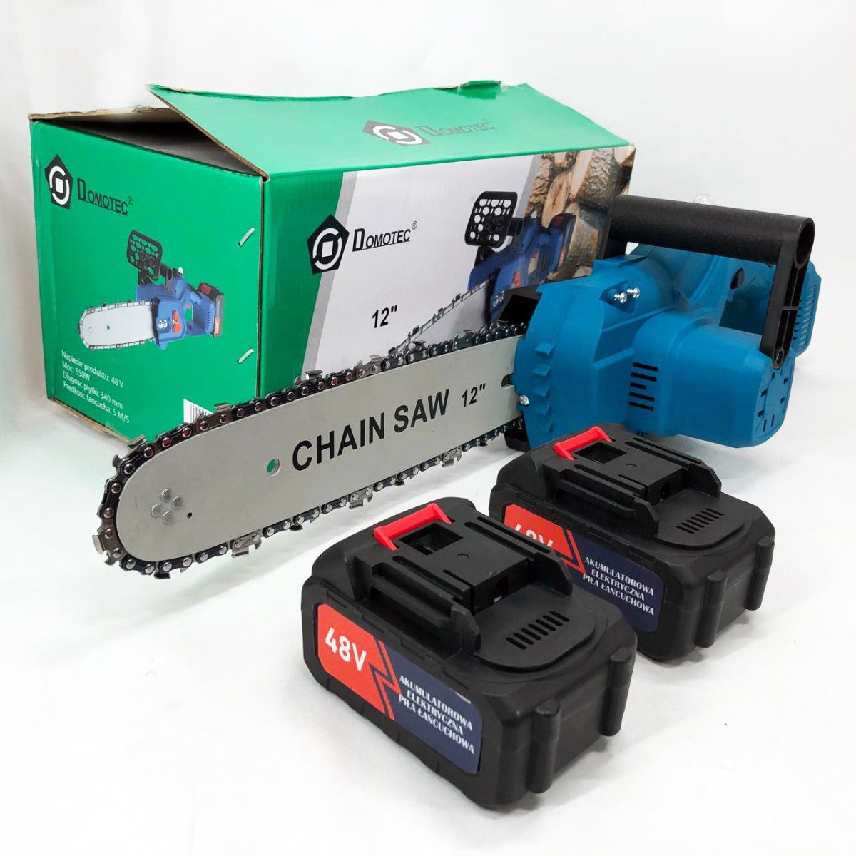 Аккумуляторная цепная пила Chain Saw 12'' (30см) DOMOTEC Цепная Пила на аккумуляторах для дома (арт. 12226)