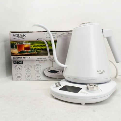 Електрочайник Adler AD 1349 1Л 900Вт Gooseneck з точним контролем температури White