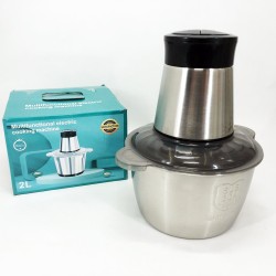 Блендер измельчитель кухонный 1200Вт металлическая чаша на 2 литра комбайн 2 скорости