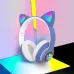 Беспроводные LED наушники с кошачьими ушками CAT STN-28, Стерео наушники с кошачьими ушками. Цвет: синий