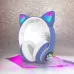 Беспроводные LED наушники с кошачьими ушками CAT STN-28, Стерео наушники с кошачьими ушками. Цвет: синий