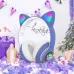 Беспроводные LED наушники с кошачьими ушками CAT STN-28, Стерео наушники с кошачьими ушками. Цвет: синий