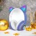 Беспроводные LED наушники с кошачьими ушками CAT STN-28, Стерео наушники с кошачьими ушками. Цвет: синий