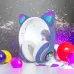 Беспроводные LED наушники с кошачьими ушками CAT STN-28, Стерео наушники с кошачьими ушками. Цвет: синий