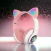 Беспроводные LED наушники с кошачьими ушками CAT STN-28. Цвет: розовый (арт. 11498) - фото 100