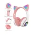 Беспроводные LED наушники с кошачьими ушками CAT STN-28. Цвет: розовый (арт. 11498) - фото 12