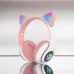 Беспроводные LED наушники с кошачьими ушками CAT STN-28. Цвет: розовый (арт. 11498) - фото 42