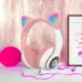 Беспроводные LED наушники с кошачьими ушками CAT STN-28. Цвет: розовый (арт. 11498) - фото 47