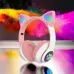 Беспроводные LED наушники с кошачьими ушками CAT STN-28. Цвет: розовый (арт. 11498) - фото 52