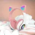 Беспроводные LED наушники с кошачьими ушками CAT STN-28. Цвет: розовый (арт. 11498) - фото 67