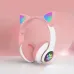 Беспроводные LED наушники с кошачьими ушками CAT STN-28. Цвет: розовый (арт. 11498) - фото 79