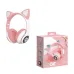 Беспроводные LED наушники с кошачьими ушками CAT STN-28. Цвет: розовый (арт. 11498) - фото 8