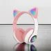 Беспроводные LED наушники с кошачьими ушками CAT STN-28. Цвет: розовый (арт. 11498) - фото 82