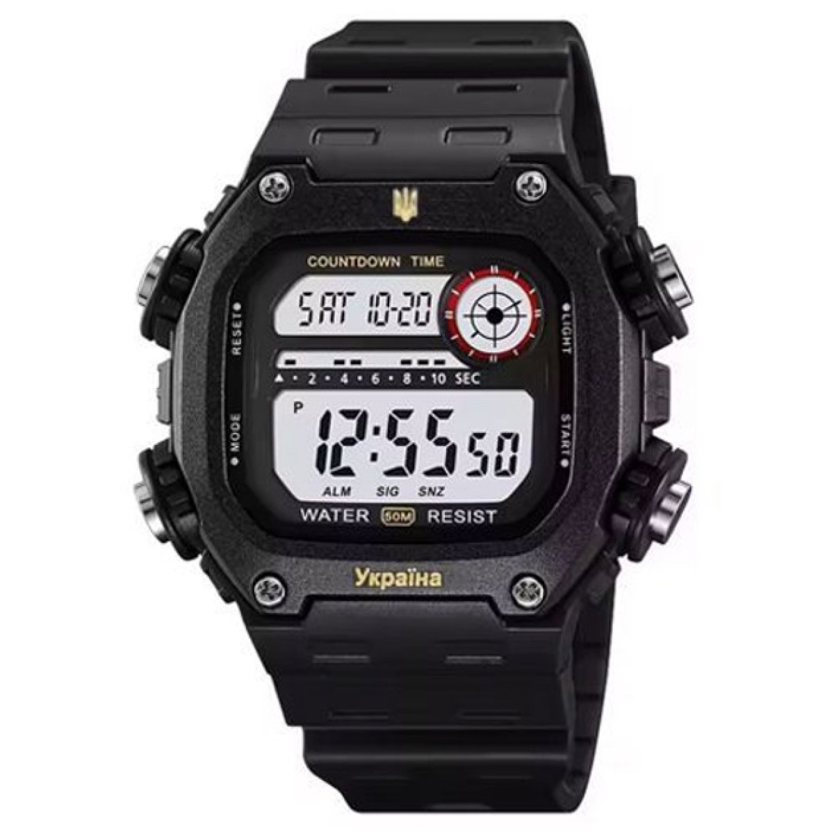 Часы наручные мужские SKMEI 6212/2126BKWT, Часы военные мужские, Часы для военнослужащих (арт. 12850)
