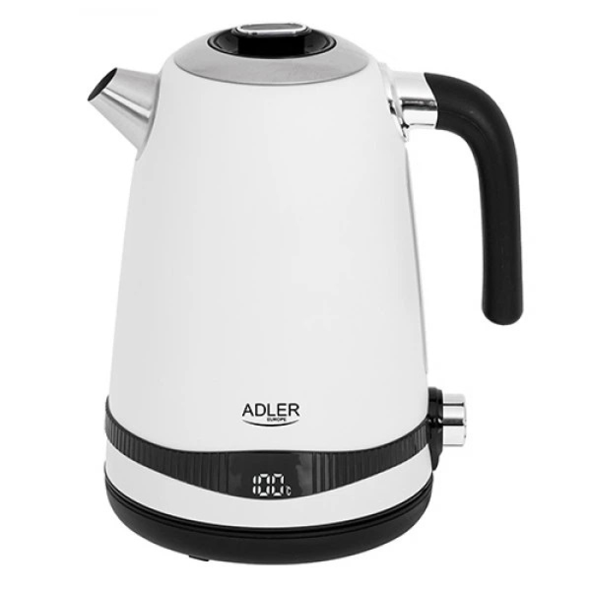 Чайник металлический Adler AD 1295w 1.7л 1850Вт электрический с терморегулятором 40-100 °С White (арт. 14296)
