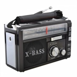 Радиоприёмник портативное радио Golon RX-381 аккумуляторный ретро колонка usb sd mp3 fm. Цвет: черный