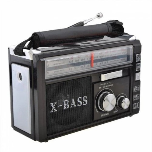 Радиоприёмник портативное радио Golon RX-381 аккумуляторный ретро колонка usb sd mp3 fm. Цвет: черный