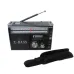 Радиоприёмник портативное радио Golon RX-381 аккумуляторный ретро колонка usb sd mp3 fm. Цвет: черный - фото 3
