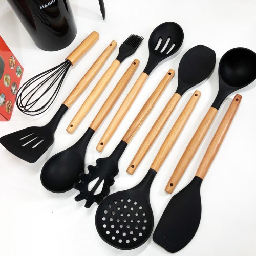 Набір кухонний із 11 силіконових предметів Magio MG-1141, Набір приладдя для кухні із силікону