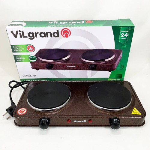 Настольная плита электрическая ViLgrand VHP152F. Цвет: коричневый