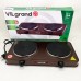 Настільна плита електрична ViLgrand VHP152F. Колір: коричневий - фото 7
