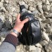 Стильная мужская сумка - бананка, слинг нагрудная из натуральной кожи на молнии чёрная - фото 22