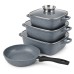 Набор казанов UNIQUE UN-5531 7 предметов, квадрат: 16 см, 20 см, 24 см, круглые 24 см сковорода - фото 13