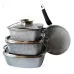 Набор казанов UNIQUE UN-5531 7 предметов, квадрат: 16 см, 20 см, 24 см, круглые 24 см сковорода