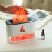 Лампа зволожувач повітря Docsal Flame 3 в 1 з соляним камінням, Портативний зволожувач лампа біла - фото 4