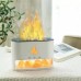Лампа зволожувач повітря Docsal Flame 3 в 1 з соляним камінням, Портативний зволожувач лампа біла - фото 5