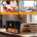 Лампа зволожувач повітря Docsal Flame 3 в 1 з соляним камінням, Портативний зволожувач лампа чорна - фото 4