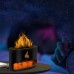 Лампа зволожувач повітря Docsal Flame 3 в 1 з соляним камінням, Портативний зволожувач лампа чорна - фото 5
