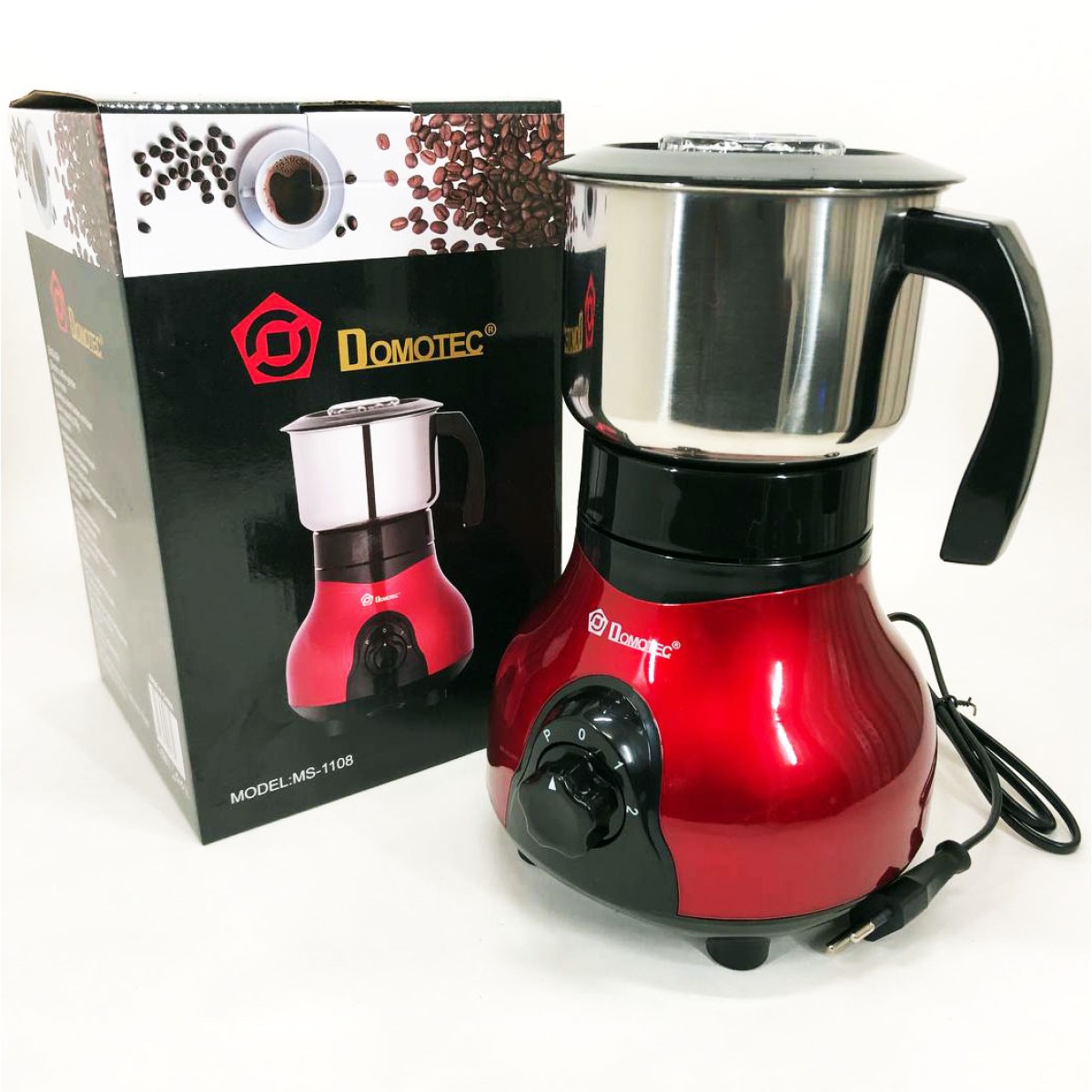 Электрическая кофемолка Domotec MS-1108 600 мл 250 Вт, электрическая кофемолка для турки, роторная кофемолка (арт. 11884)