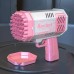Детский пистолет мыльные пузыри Rocket Bubble Gun 15,8 см автоматический. Цвет: розовый - фото 3