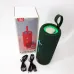Портативная Bluetooth колонка TG619C FM-радио USB/TF с ремешком, колонка с аккумулятором. Цвет: зеленый