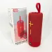 Портативная Bluetooth колонка TG619C FM-радио USB/TF с ремешком, громкая блютуз колонка. Цвет: красный