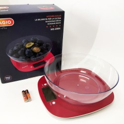 Весы кухонные MAGIO MG-290, весы кухонные со съемной чашей, электронные весы для продуктов. Цвет: красный