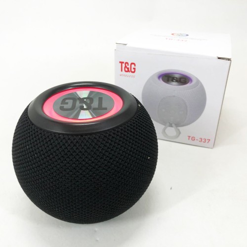 Беспроводная мощная колонка TG337 с Bluetooth, RGB-подсветкой и радио. Цвет: черный