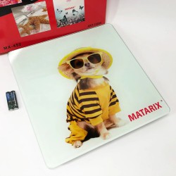 Весы напольные MATARIX MX-452 180 кг, Весы напольные для измерения массы тела электронные, собака