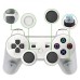 Игровой беспроводной геймпад Doubleshock PS3/PC аккумуляторный джойстик с функцией вибрации. Цвет: белый - фото 3