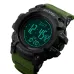 Часы наручные мужские SKMEI 1356AG ARMY GREEN, армейские часы противоударные. Цвет: зеленый - фото 4